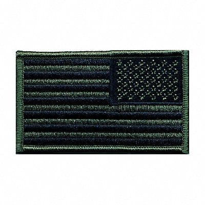 Embroidered Patch US Flag Olive Drab/Blk