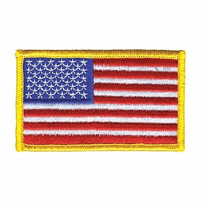 Embroidered Patch U.S. Flag Medium Gold