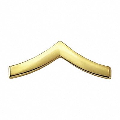 Metal Rank Insignia PVT. Chevron Gold PR