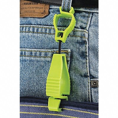 Glove Guard Clip Lime Green Blank