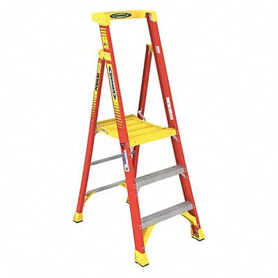 Podium Stepladder 3 ft Fiberglass 300 lb