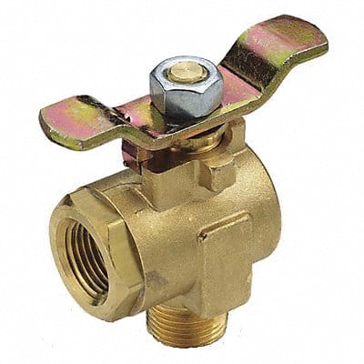 Brass Ball Valve Angle FNPTxMNPT 1/2 in