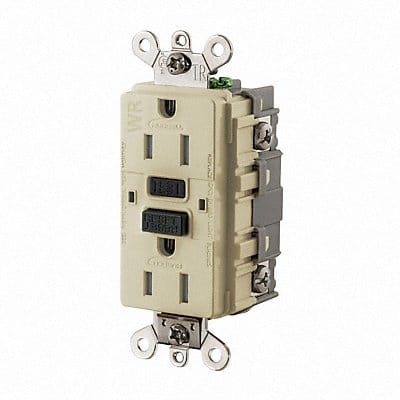 GFCI Receptacle 15A 125VAC 5-15R Ivory