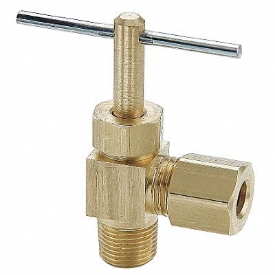 Needle Valve Angled 1/4 in Compression