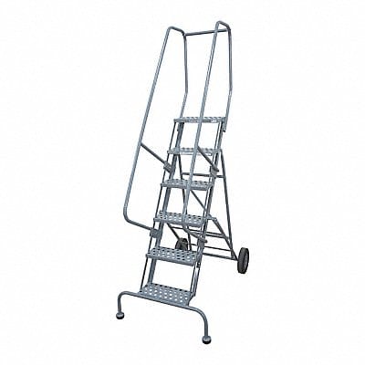 Rolling Ladder Steel 110In. H. Gray