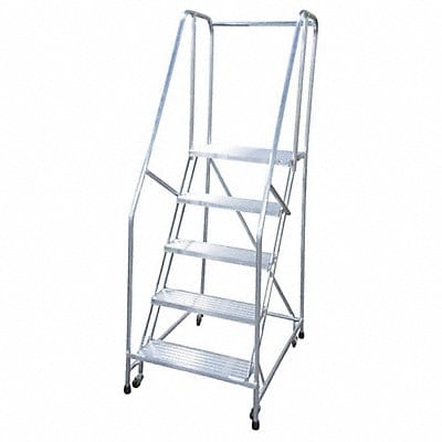 Rolling Ladder Steel 30 in H Gray