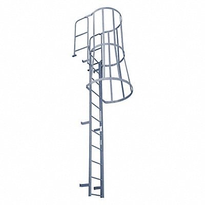 Fixed Ladder w/Safety Cage 11 ft H.