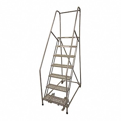 Rolling Ladder Steel 100In. H. Gray