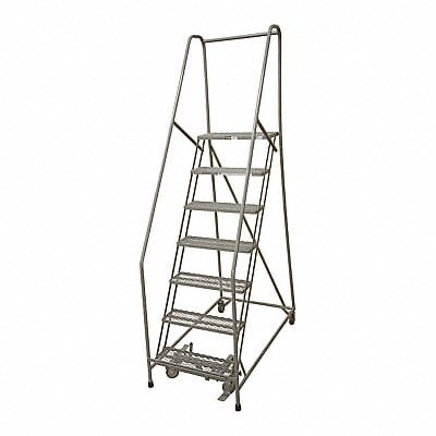 Rolling Ladder Steel 100In. H. Gray