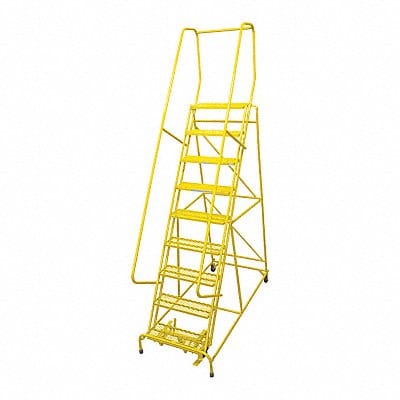 Rolling Ladder Steel 120In. H. Yellow