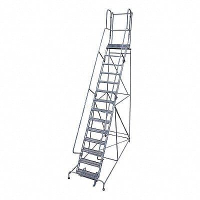 Rolling Ladder Steel 110In. H. Gray