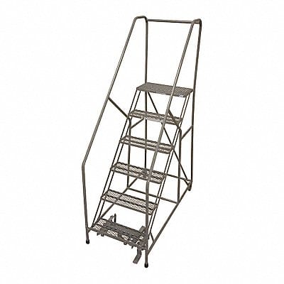 Rolling Ladder Steel 90In. H. Gray