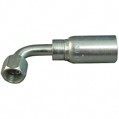 Crimp Fitting 90 Deg 9/16 F JIC PK5