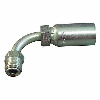 Crimp Fitting 90 Deg 1/2 M Flare PK2