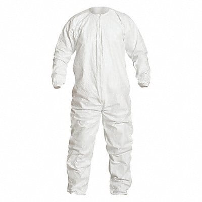 Coveralls XL White Spunbonded PE PK25