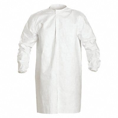 Disposable Frock White Snaps L PK30