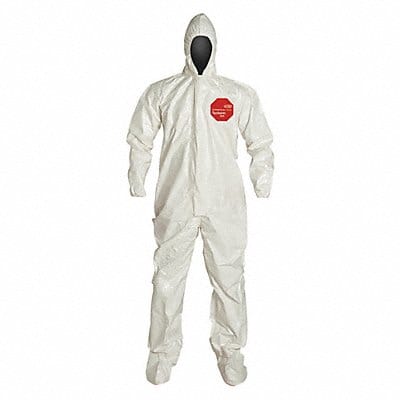 Hooded Coveralls 5XL Wht Tychem 4000 PK6