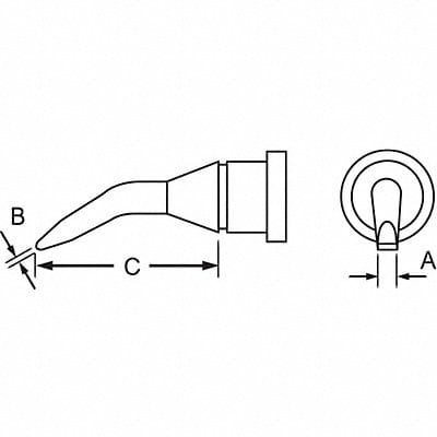 WELLER LT Bent Chisel Soldering Tip