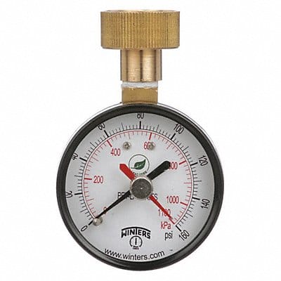 Max Pointer Test Gauge 2.5 in 0-160 psi