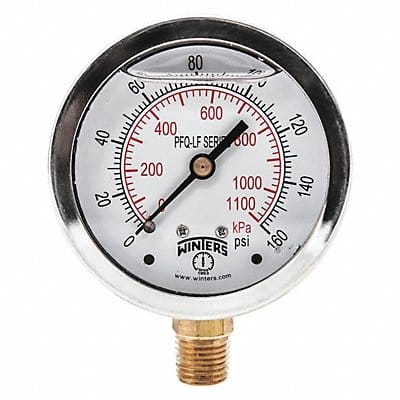 J1382 Gauge Pressure 0 to 160 psi 2-1/2 in