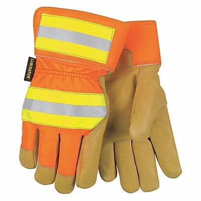 Leather Gloves Gold/Orange/Yellow M PR