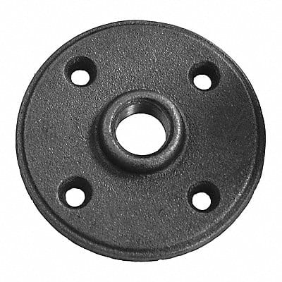 Black Floor Flange 1/2 In