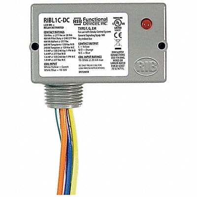 Enclosd Relay 10A SPDT 12VAC/DC Polarizd