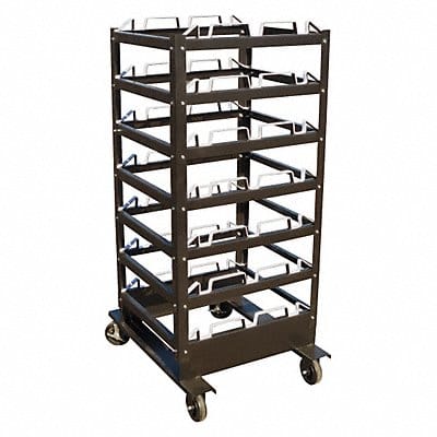 Storage Cart 24 Posts 77 H Black