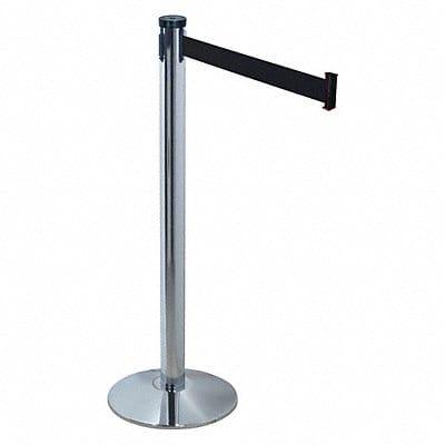 Barrier Post with Belt 10 ft L Black