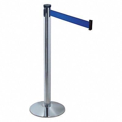 Barrier Post with Belt 10 ft L Blue