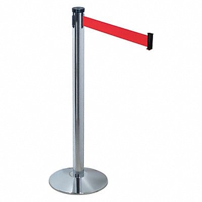 Barrier Post with Belt 10 ft L Red