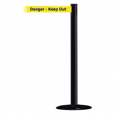 Barrier Post with Belt 13 ft L Yellow