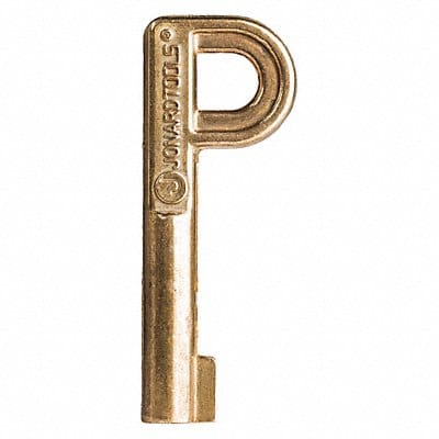 P Key For Self Lock Pedestal Lock Brass