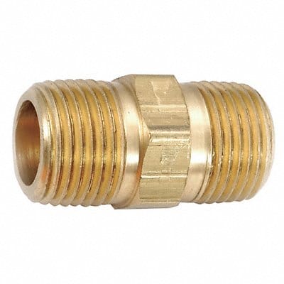 Hex Nipple Brass 1 in Pipe Size MNPT