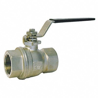 SS Ball Valve FNPT Inline 1-1/2 in