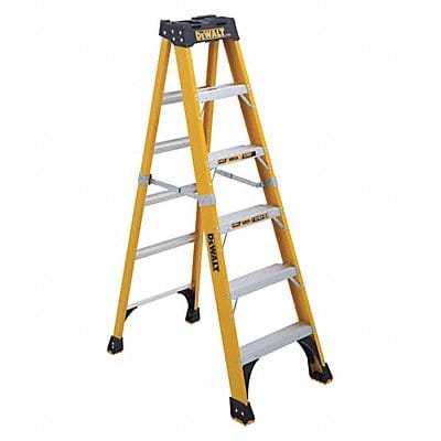 Stepladder Fiberglass 6 ft H 375 lb Cap