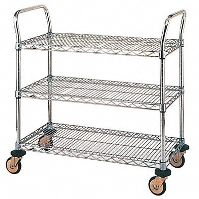 Utility Cart SS 26x18x38 3 Shelf