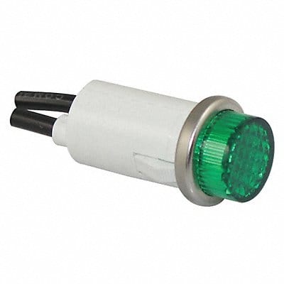 Raised Indicator Light Green 120V