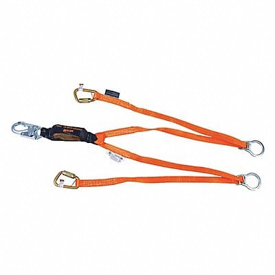 Shock-Absorbing Lanyard Orange