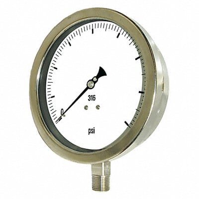 H8409 Vacuum Gauge Heavy Duty 6 Nominal Dial