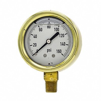 Pressure Gauge 1/4 in NPT 2-1/2 in