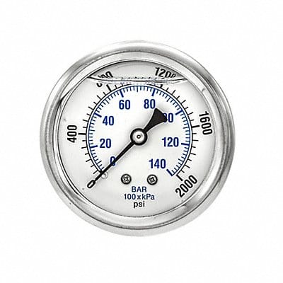 Pressure Gauge 1/4 in NPT 2-1/2 in