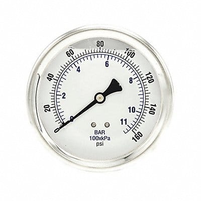 Pressure Gauge 1/4 in NPT 4 in