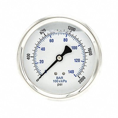 Pressure Gauge 1/4 in NPT 4 in