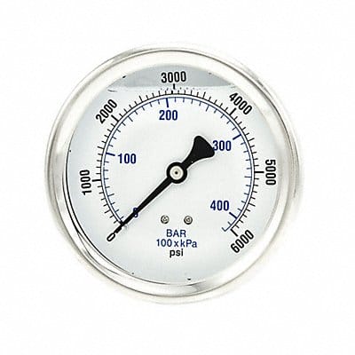 Pressure Gauge 1/4 in NPT 4 in