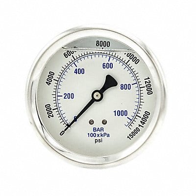 Pressure Gauge 1/4 in NPT 4 in