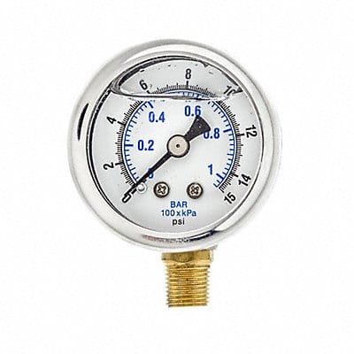 Pressure Gauge 1/8 in NPT 1-1/2in