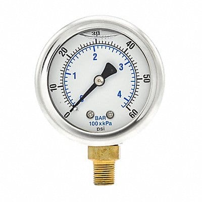 Pressure Gauge 1/8 in NPT 2 in