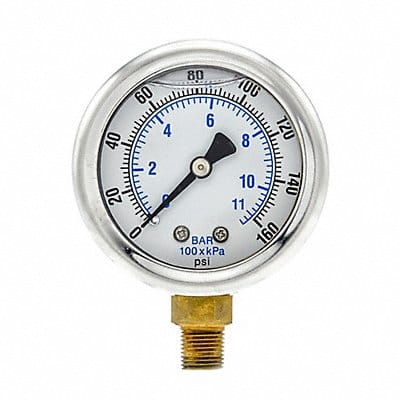 Pressure Gauge 1/8 in NPT 2 in