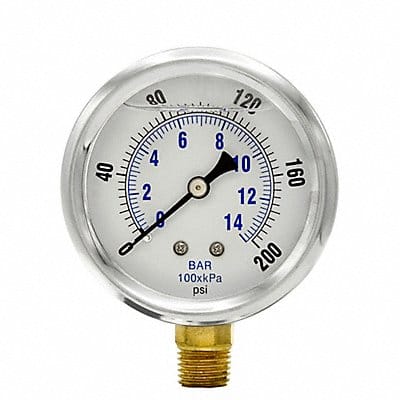 Pressure Gauge 1/4 in NPT 2-1/2 in